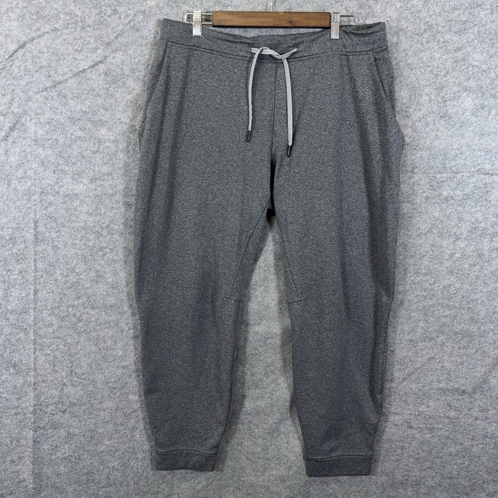 Lululemon City Sweat Jogger Mens XL Heathered Gray Wicking Breathable Pockets